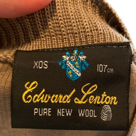 Edward Lenton Brown Wool Oversize Earth Tones Academia Golf Cardigan Size Large - Picture 7 of 16